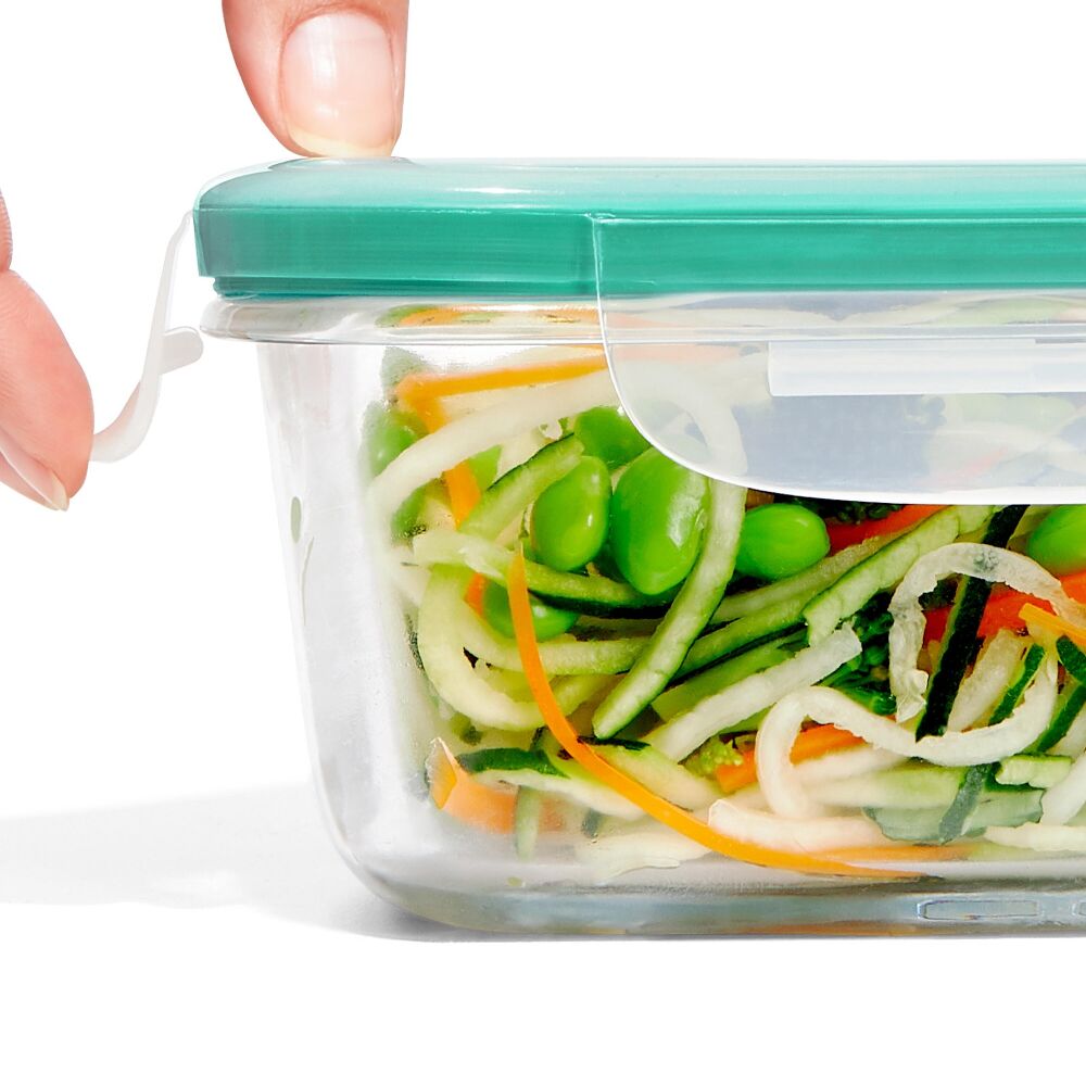 Smart Seal 3.5 Cup Glass Rectangle Container - Teal N7