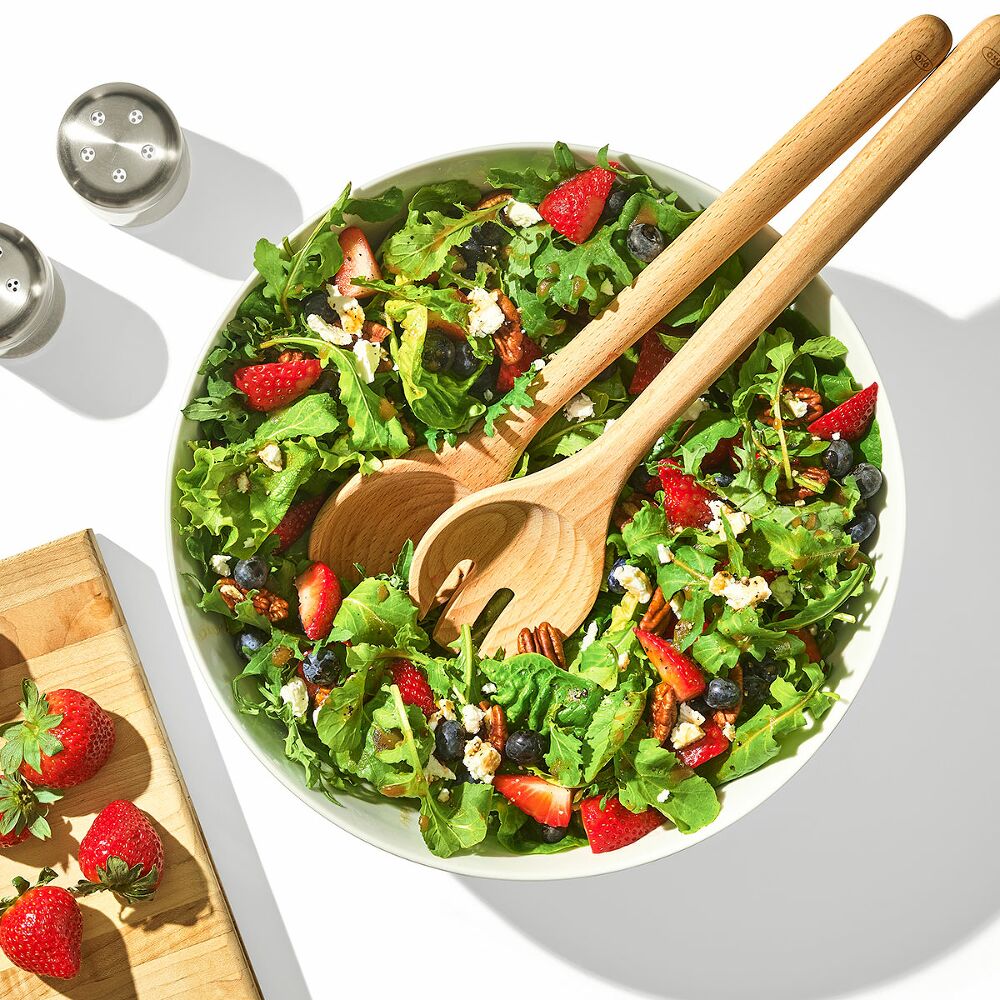 Beechwood Salad Servers – 2-Piece Set V7