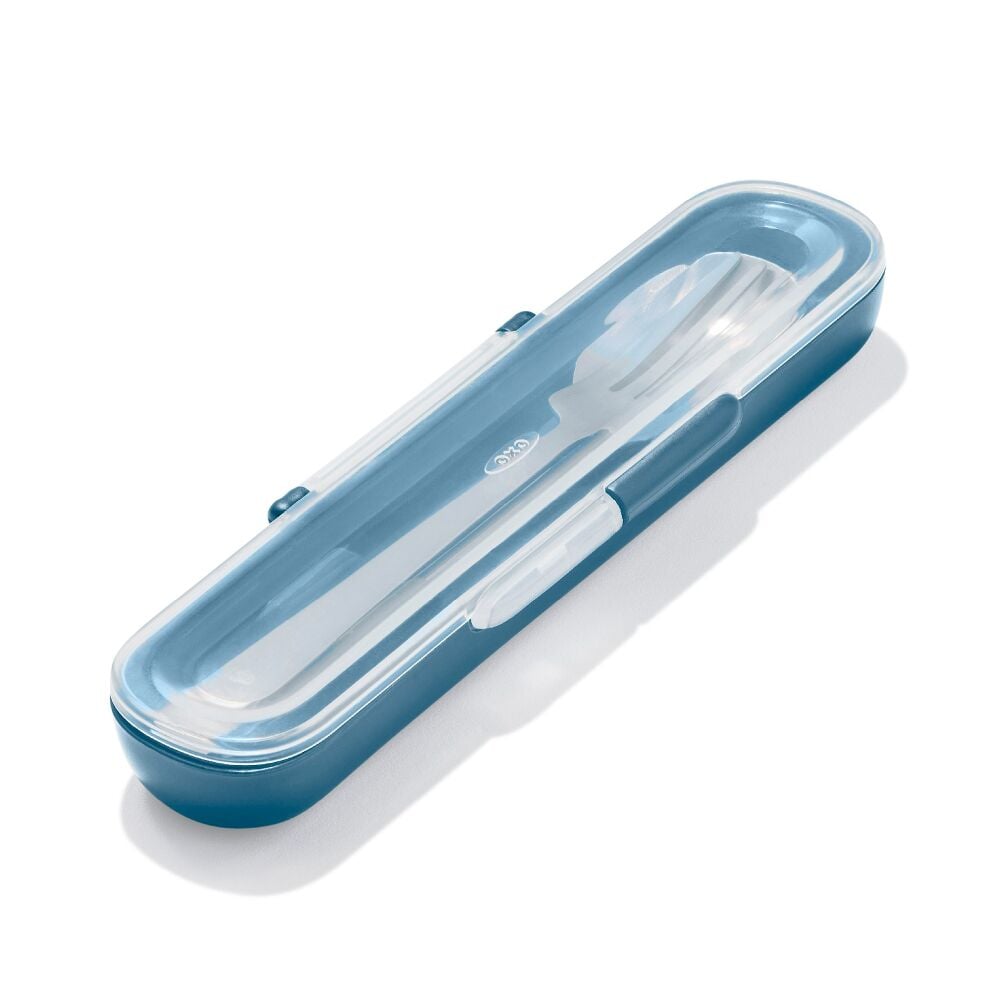 Prep & Go Stainless Steel Utensils With Case - Ocean Blue U0