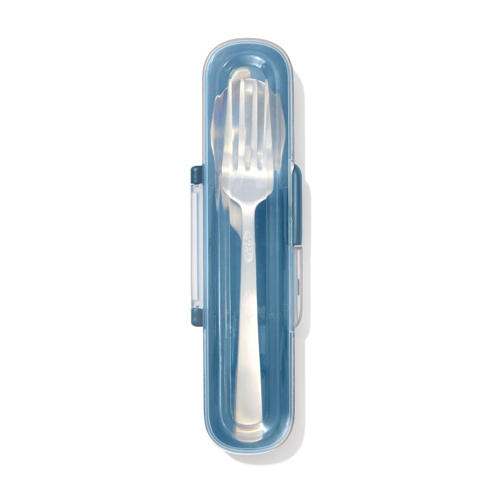 Prep & Go Stainless Steel Utensils With Case - Ocean Blue U0