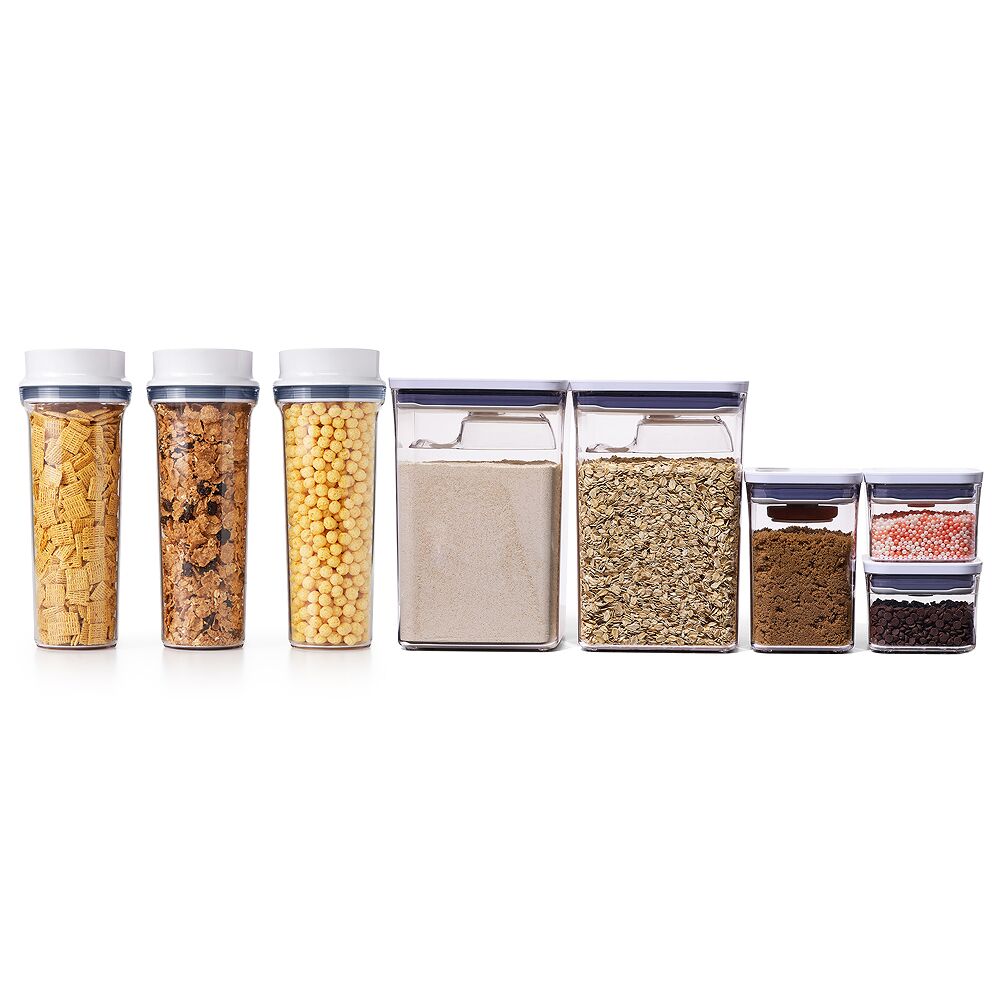 3 Piece Cereal Dispenser Set & 8-Piece POP Container Baking Set Bundle V8