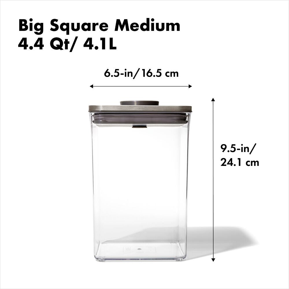 POP Container - Big Square Medium (4.4 Qt/4.2 L) X7
