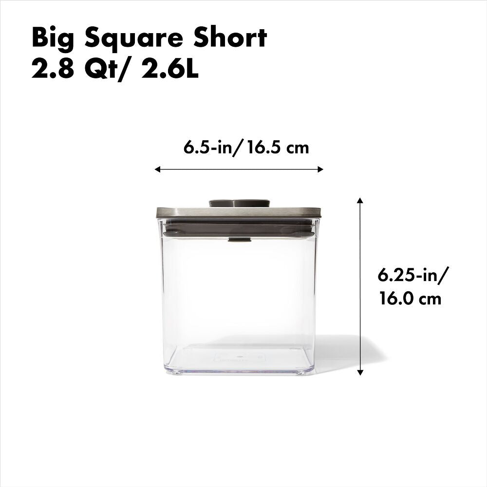 POP Container - Big Square Short (2.8 Qt/2.6 L) O3
