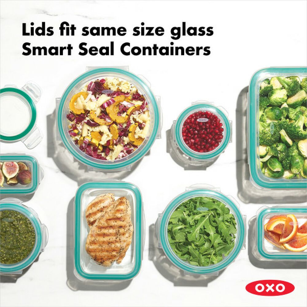 8 Piece Smart Seal Glass Round Container Set C1