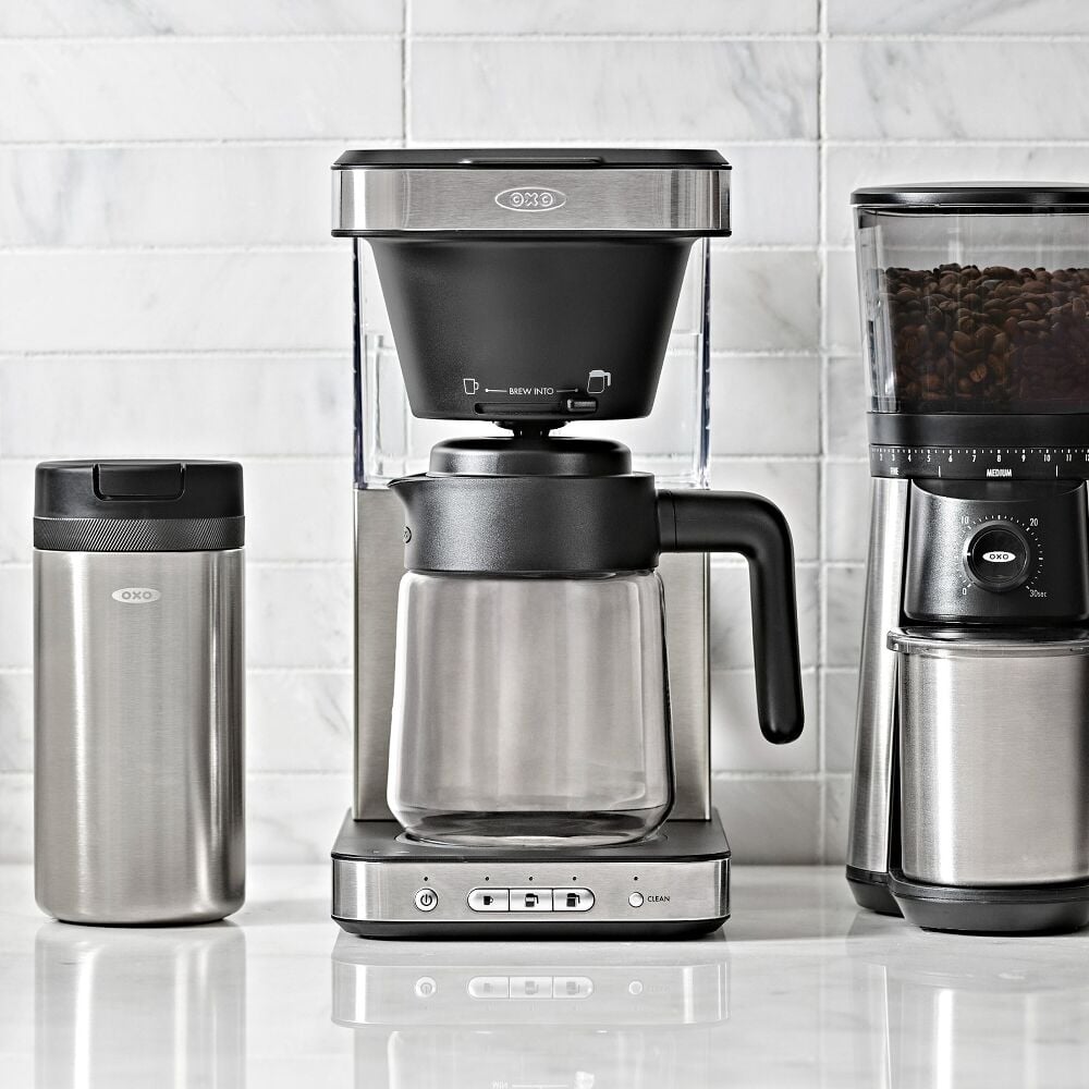 8-Cup Coffee Maker with Podless Single-Serve Function and Glass Carafe M1