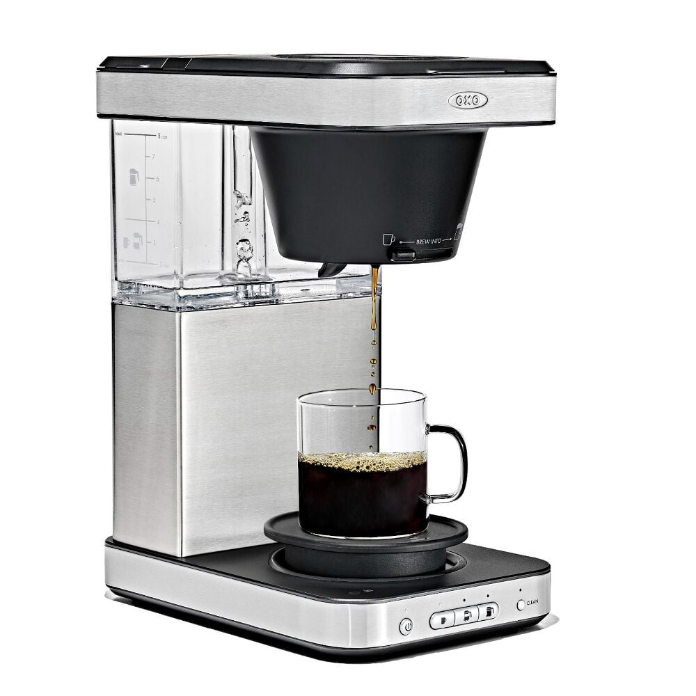 8-Cup Coffee Maker with Podless Single-Serve Function and Glass Carafe M1