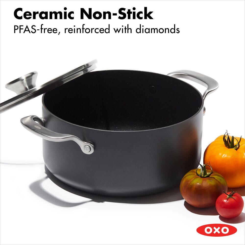 Ceramic Professional Non-Stick 5QT Stock Pot with Lid W5