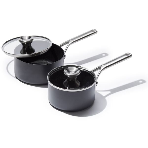 Ceramic Professional Non-Stick 4-Piece Saucepan Set (1.7 Qt & 2.3 Qt) I6