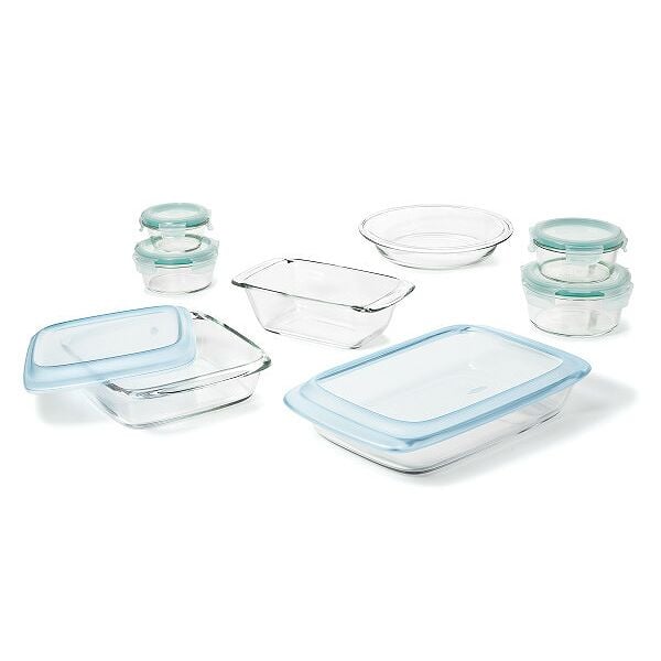 14-Piece Glass Bake, Serve & Store Set J0