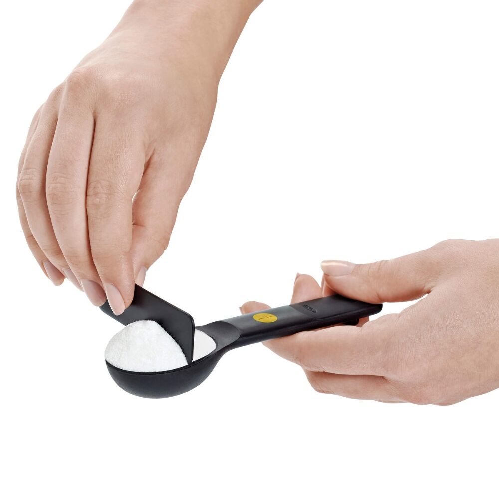 7 Piece Plastic Measuring Spoons - Black N3