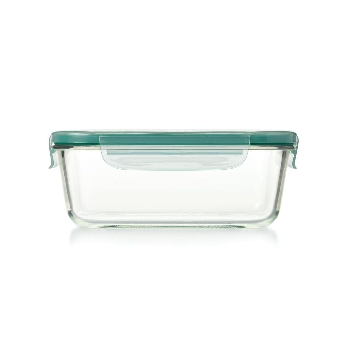 Smart Seal 8 Cup Glass Rectangle Container - Teal Z9