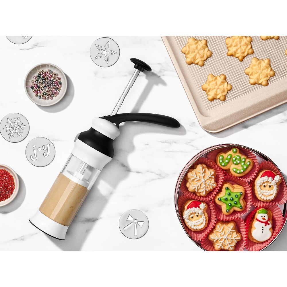 Holiday Cookie Press and Disk Set Bundle V3