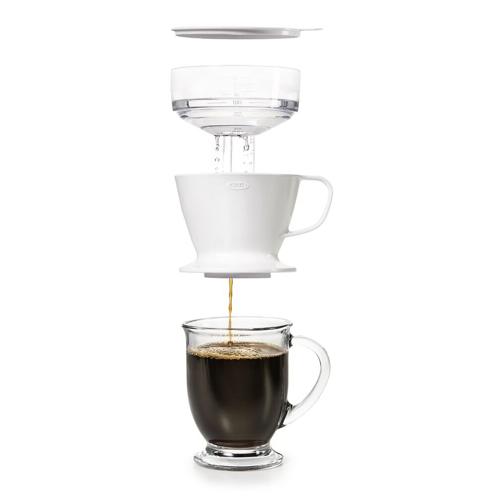 Pour-Over Coffee Maker with Water Tank F4