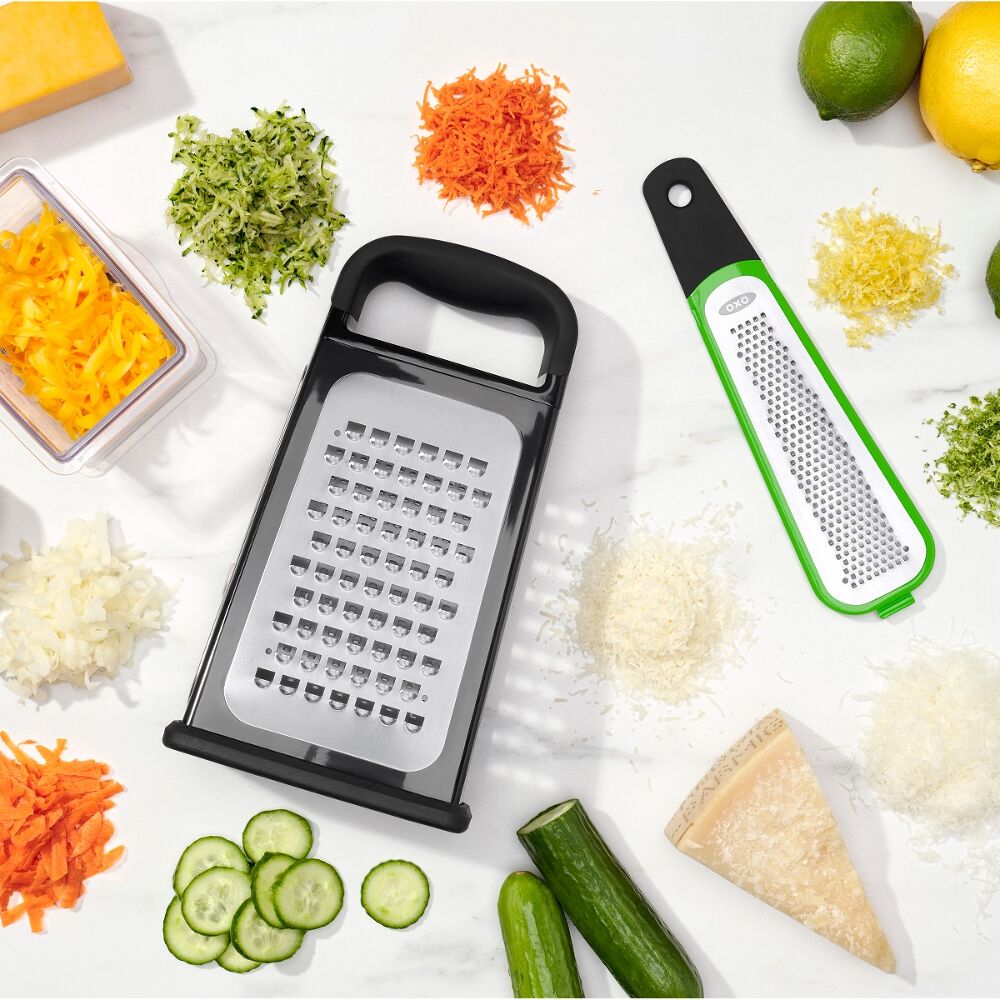 Etched Box Grater With Removable Zester B6