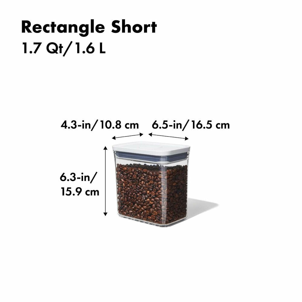 POP Container - Rectangle Short (1.7 Qt/1.6 L) - Matte Black G2