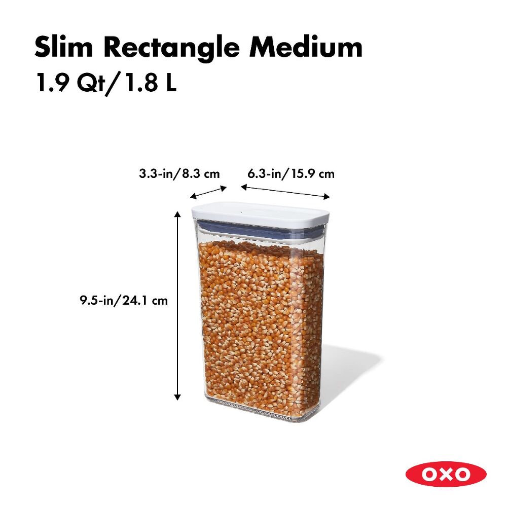 POP Container - Slim Rectangle Medium (1.9 Qt.) L6