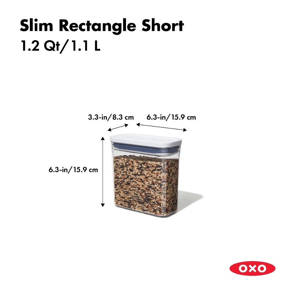POP Container - Slim Rectangle Short (1.2 Qt.) K4