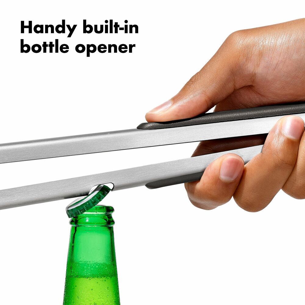 Grilling Tongs with Built-In Bottle Opener J0