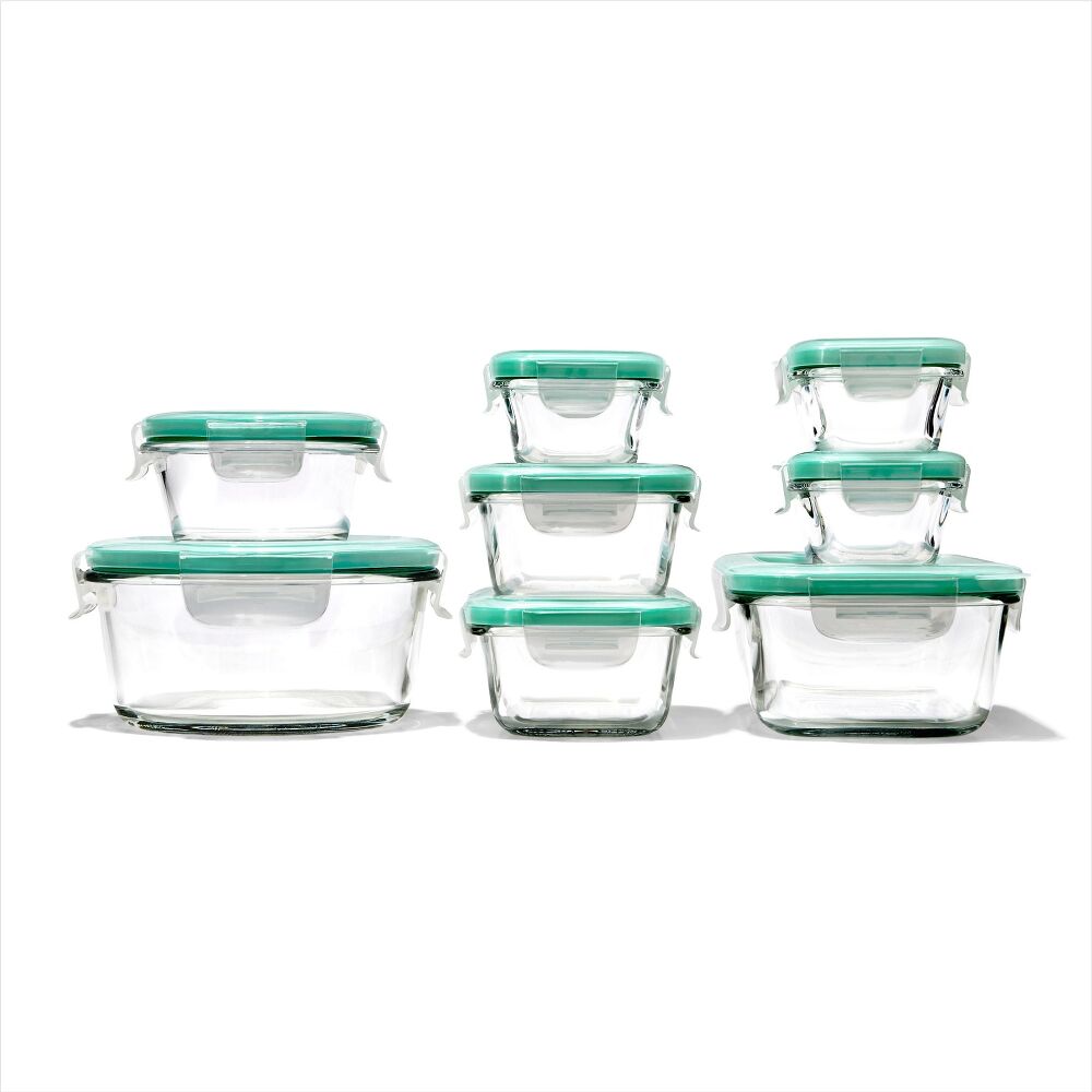 16 Piece Glass Smart Seal Everyday Container Set H8