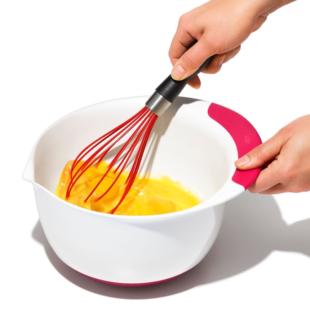 3 Piece Mixing Bowl Set New Colored Handles K2