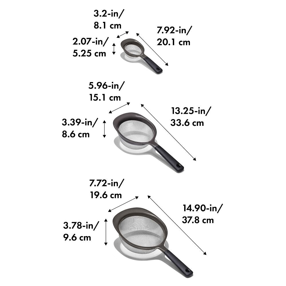 OXO Good Grips 3 Piece Strainer Set J8