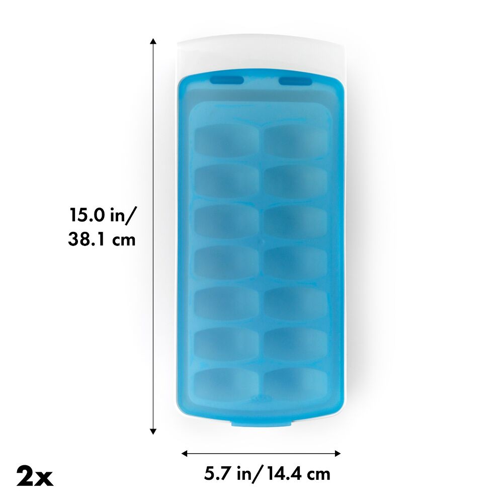 No-Spill Ice Cube Tray - 2 Pack N0
