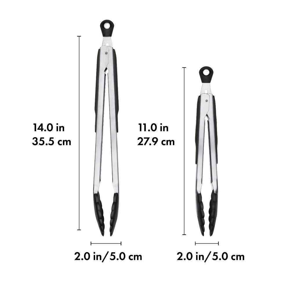 2-Piece Tongs with Nylon Heads Set M0