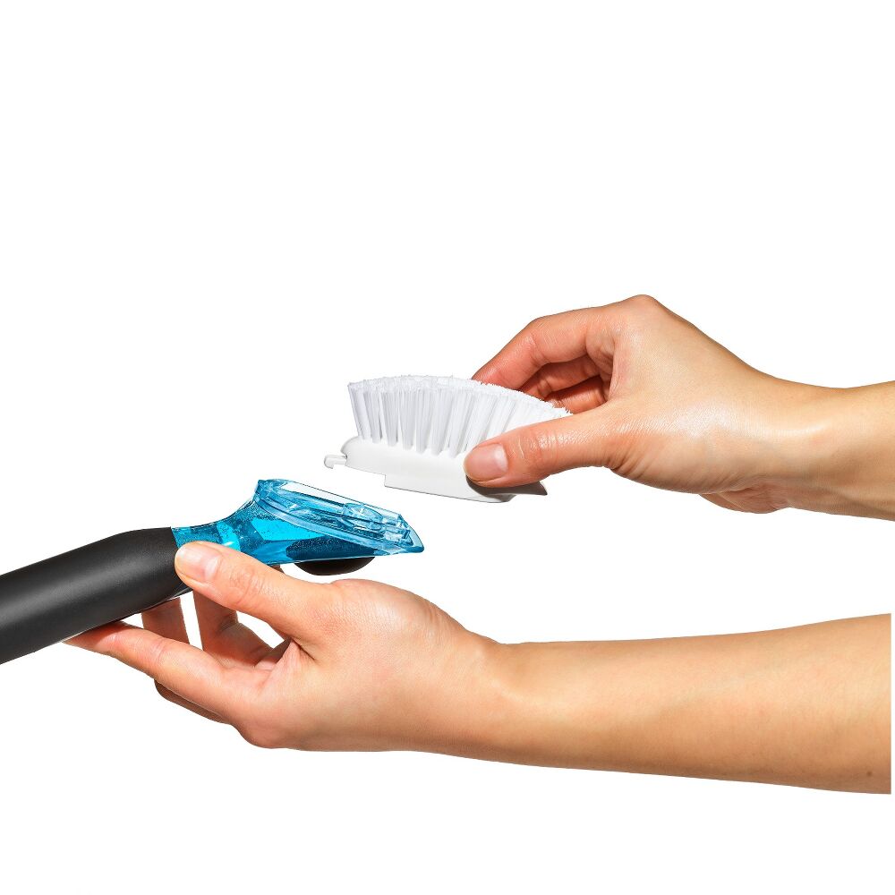 Soap Dispensing Dish Brush Storage Set V5