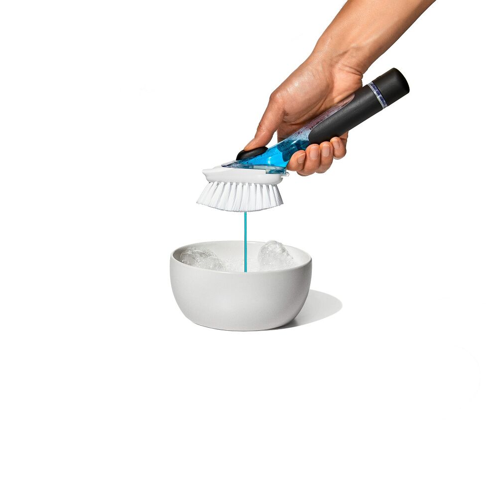 Soap Dispensing Dish Brush Storage Set V5