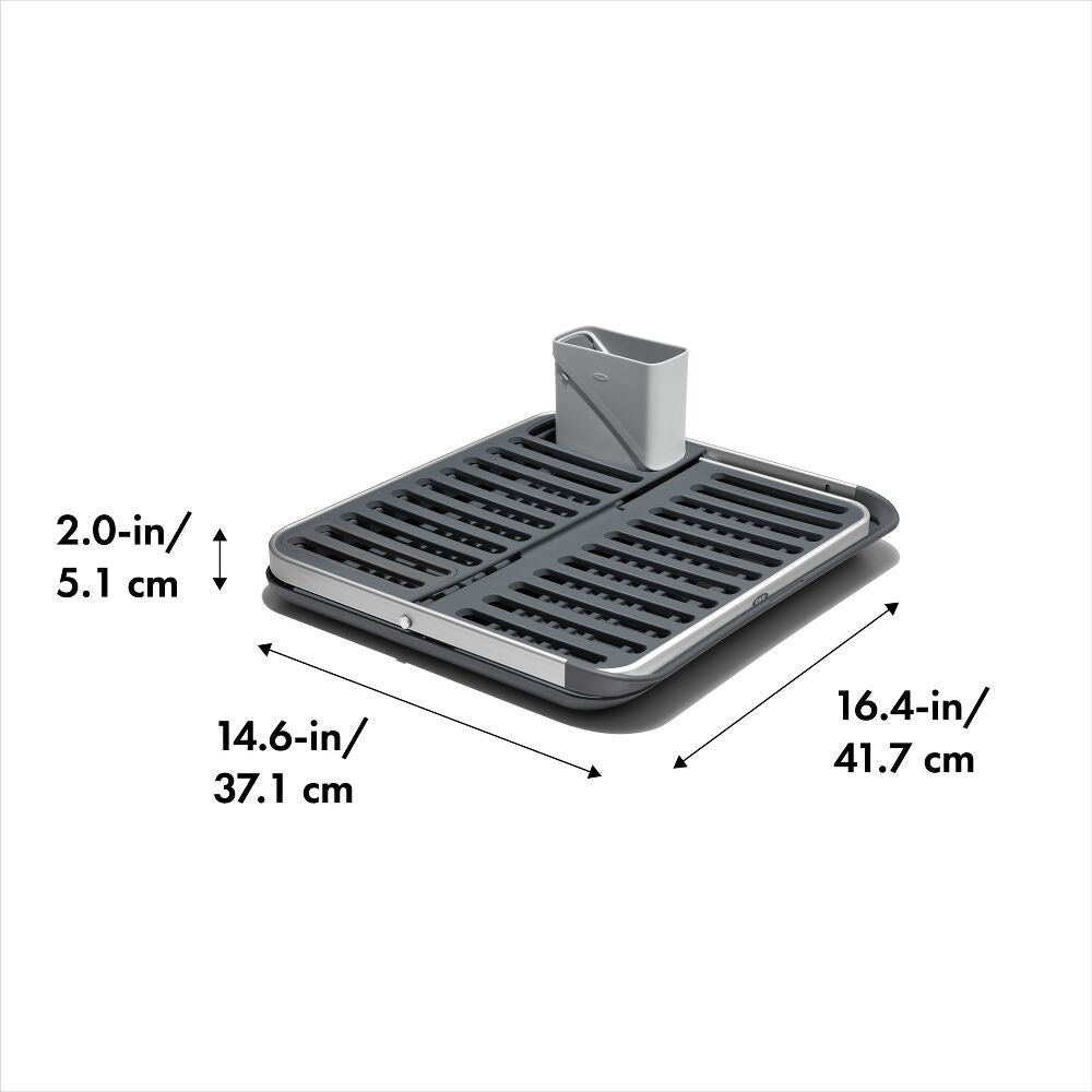 OXO Good Grips Aluminum Fold Flat Dish Rack B0