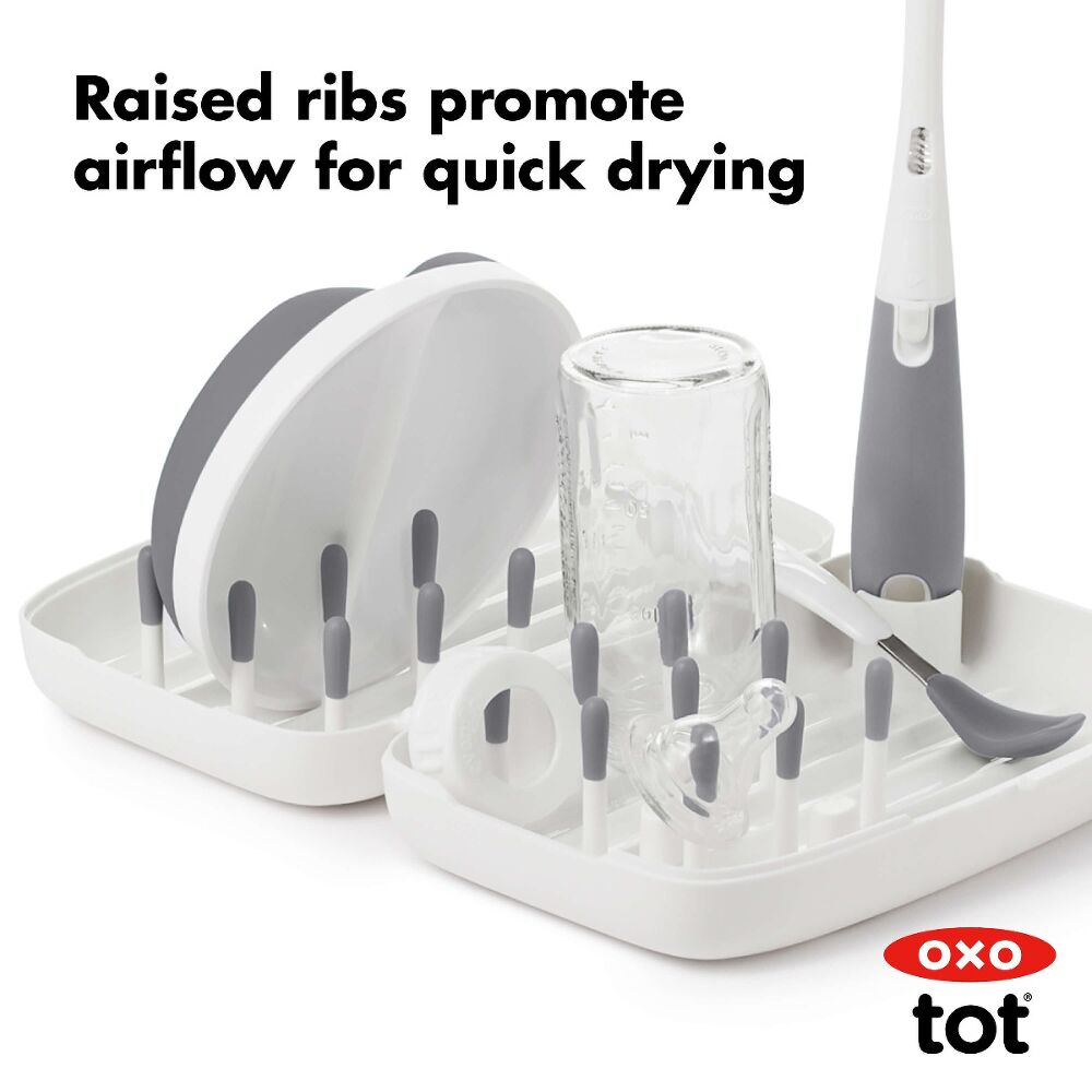 On-the-Go Drying Rack with Bottle Brush X4