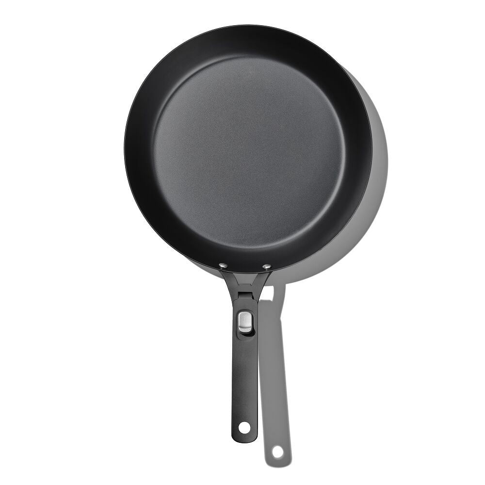 Outdoor 12-inch Carbon Steel Pan with Removable Handle Q8