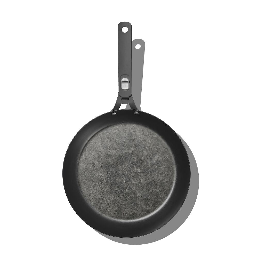 Outdoor 12-inch Carbon Steel Pan with Removable Handle Q8