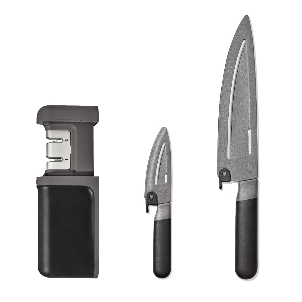 3-Piece Knife & Sharpener Set Y4
