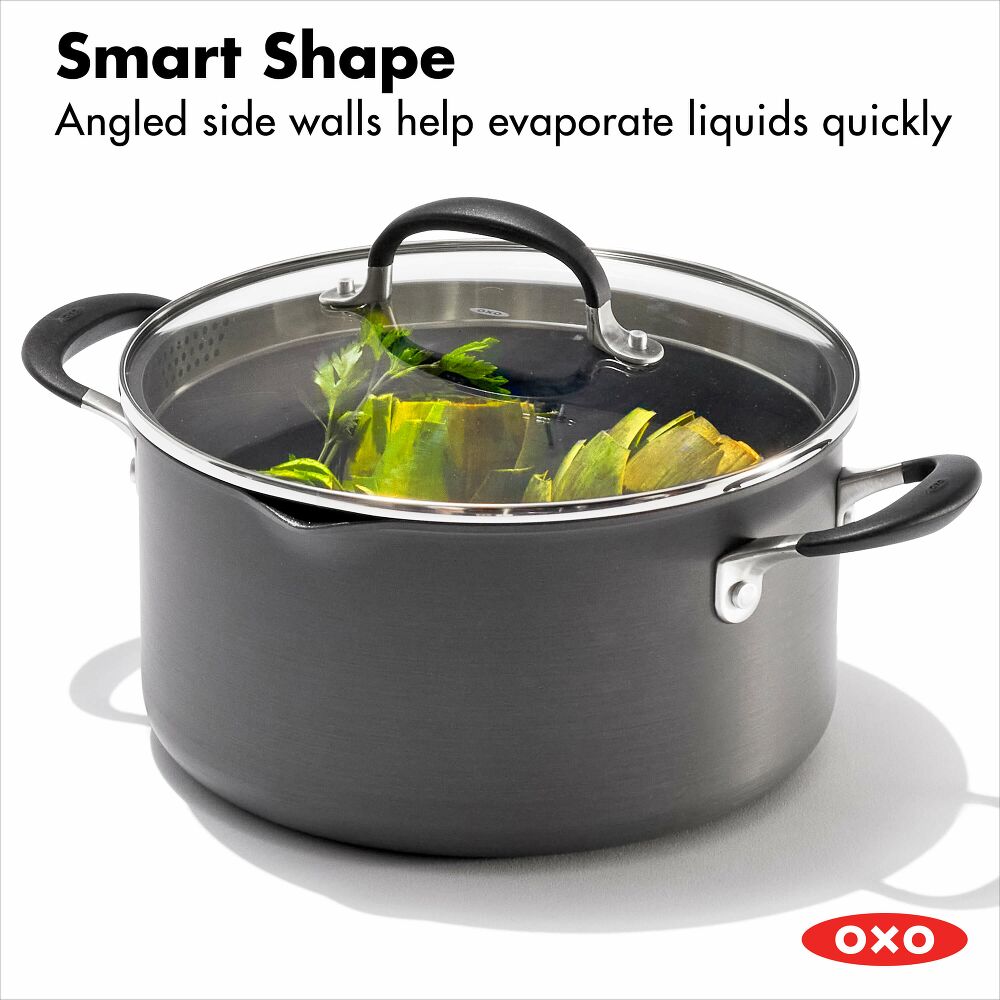 Non-Stick 6-Quart Stock Pot with Lid W4