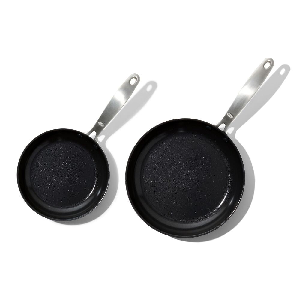 Enhanced Non-Stick 2-Piece Frypan Set — Black I6