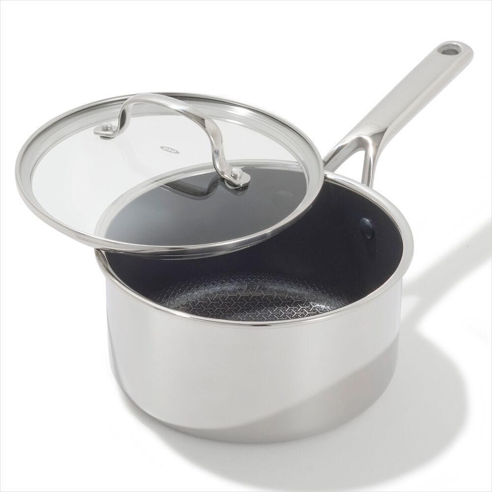 Trident Hybrid Non-Stick Stainless Steel 2.5 Qt Saucepan with Lid Z6