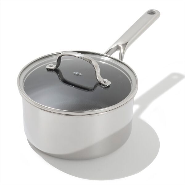 Trident Hybrid Non-Stick Stainless Steel 2.5 Qt Saucepan with Lid Z6
