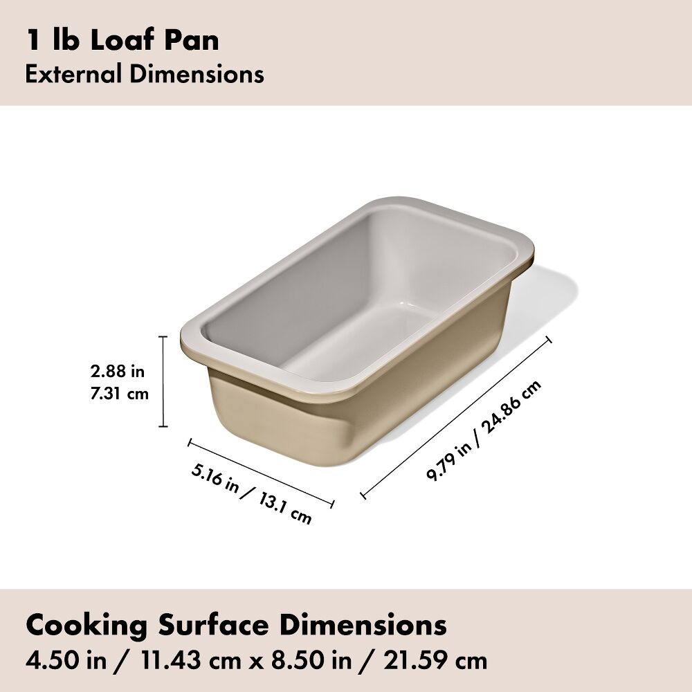 Non-Stick Pro Ceramic Coated Metal Bakeware 1 lb Loaf Pan R5