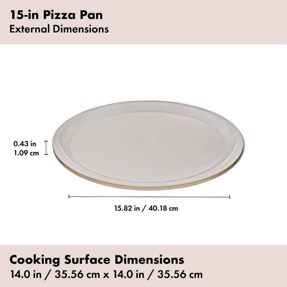 Non-Stick Pro Ceramic Coated Metal Bakeware 15” Pizza Pan H9