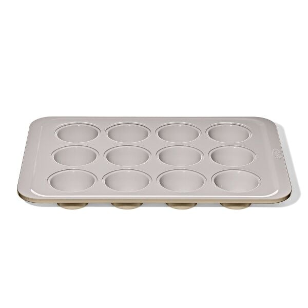 Non-Stick Pro Ceramic Coated Metal Bakeware 12 Cup Muffin Pan Q7