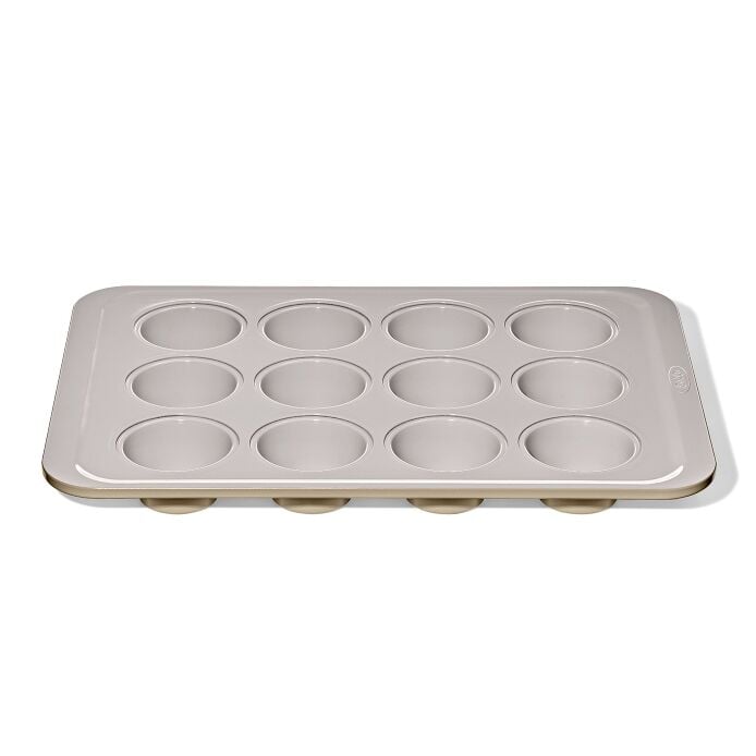 Non-Stick Pro Ceramic Coated Metal Bakeware 12 Cup Muffin Pan Q7