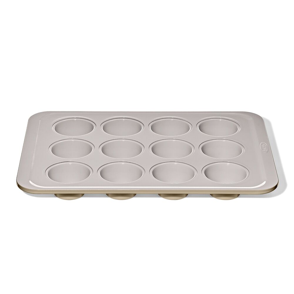 Non-Stick Pro Ceramic Coated Metal Bakeware 12 Cup Muffin Pan Q7
