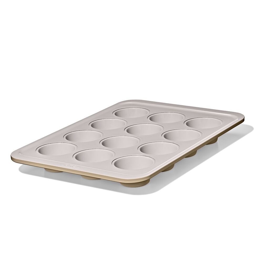 Non-Stick Pro Ceramic Coated Metal Bakeware 12 Cup Muffin Pan V6