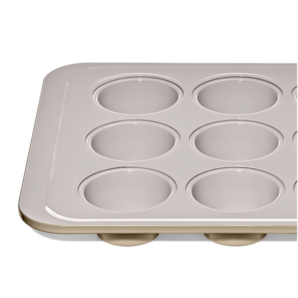 Non-Stick Pro Ceramic Coated Metal Bakeware 12 Cup Muffin Pan Q7