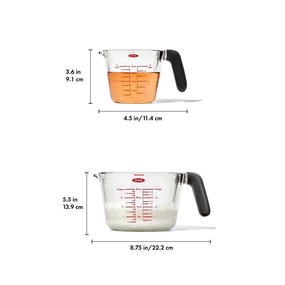 2-Cup and 4-Cup Glass Measuring Cup Set F2