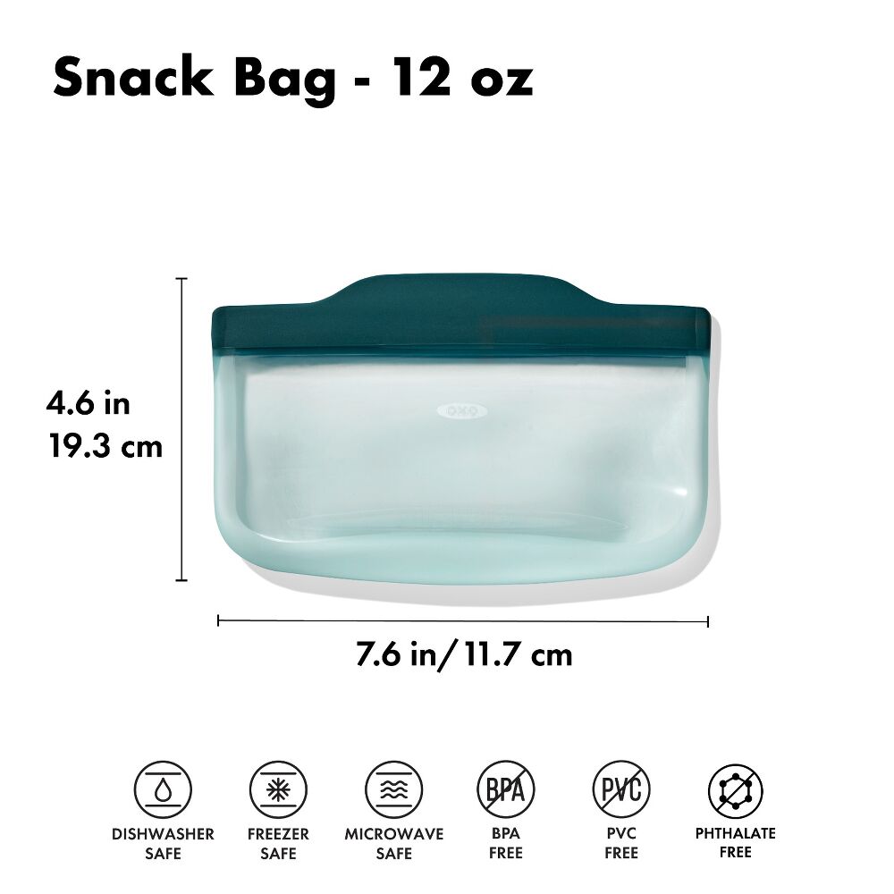 Silicone Reusable Bag - Snack Bag (12 oz) - Lagoon F8