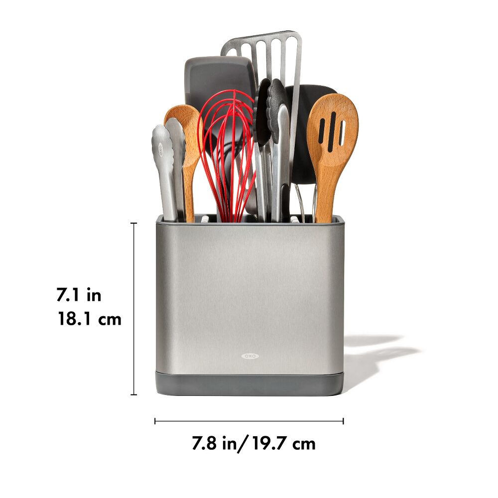 Adjustable Stainless Steel Utensil Holder - Large S6
