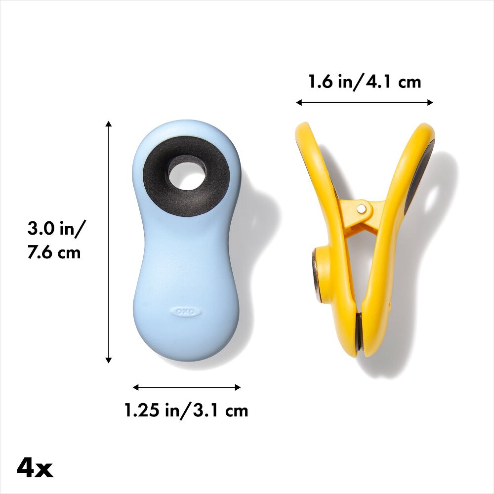 Magnetic All-Purpose Clips - 4-Pack - assorted colors V3