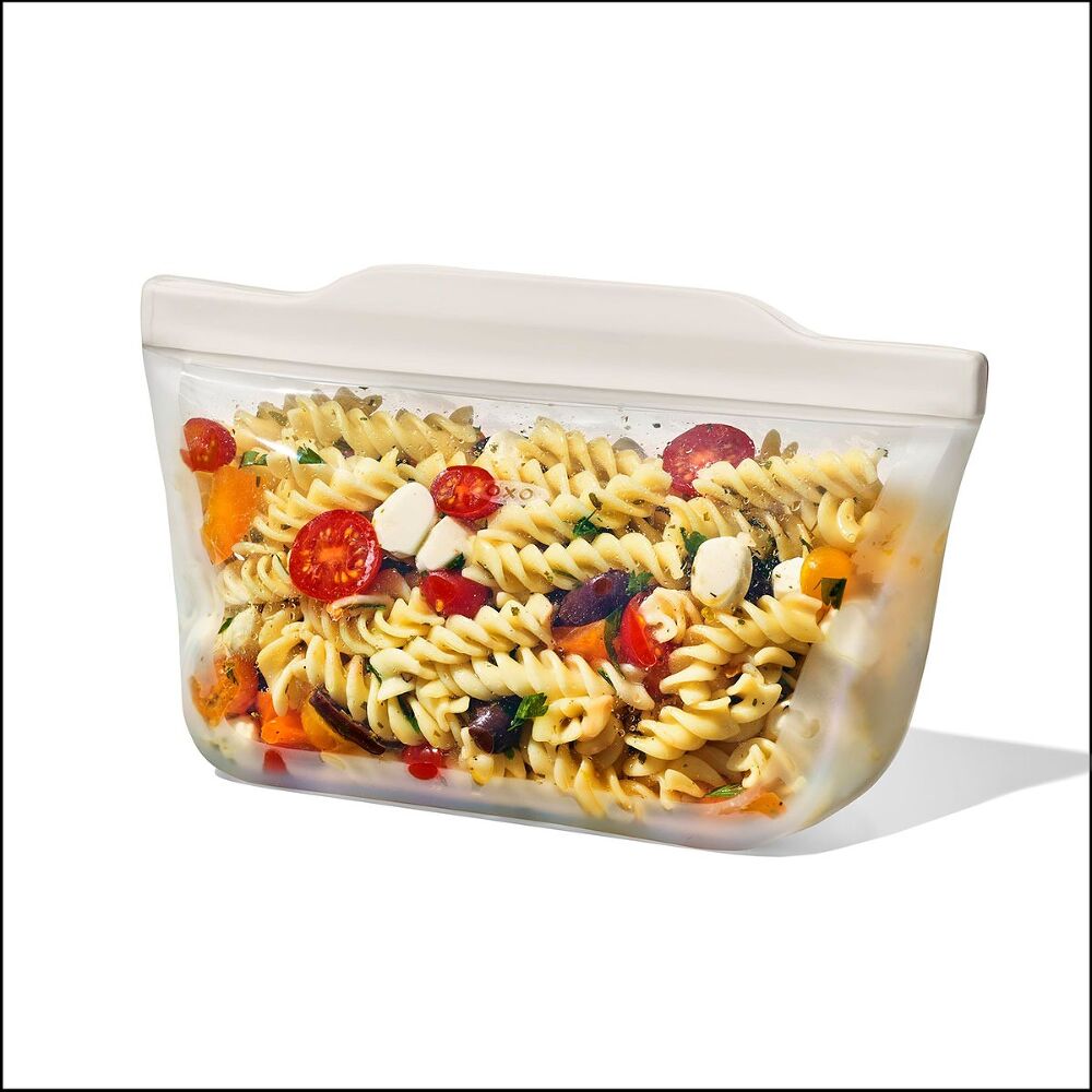 Silicone Reusable Bag - Stand-Up Quart (32 oz) - Oat B3